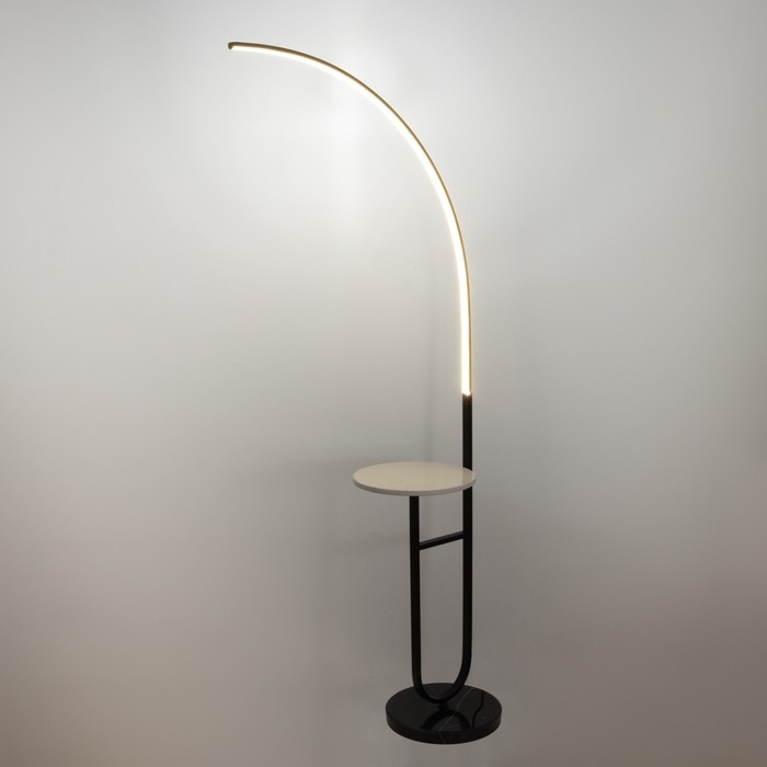 Торшер 19039/1 LED черно-белый 70х30х165 см