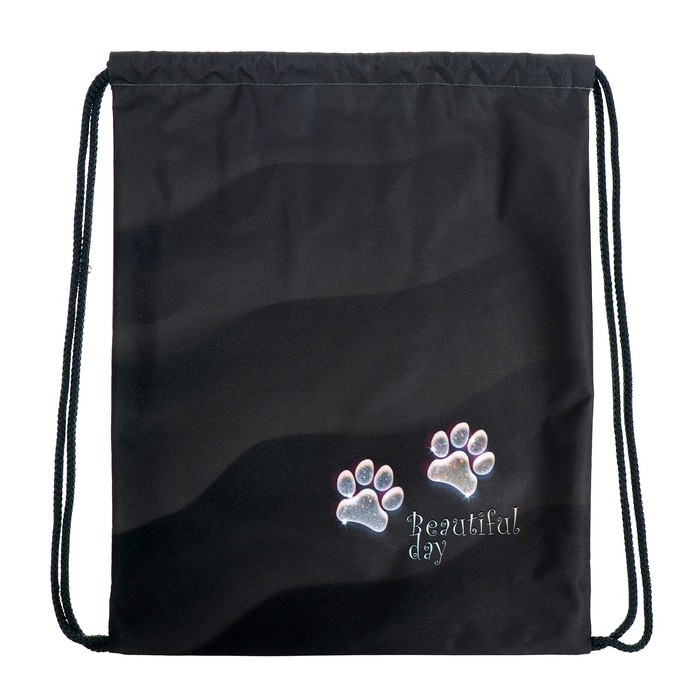 Мешок для обуви 435 х 360 мм, Stavia (плотность 600D с водоотталкивающей ПУ-пропиткой) "Лапки"