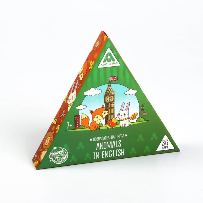 Настольная игра «Animals in English», 36 карт, 7+ Настольная игра «Animals in English», 36 карт, 7+