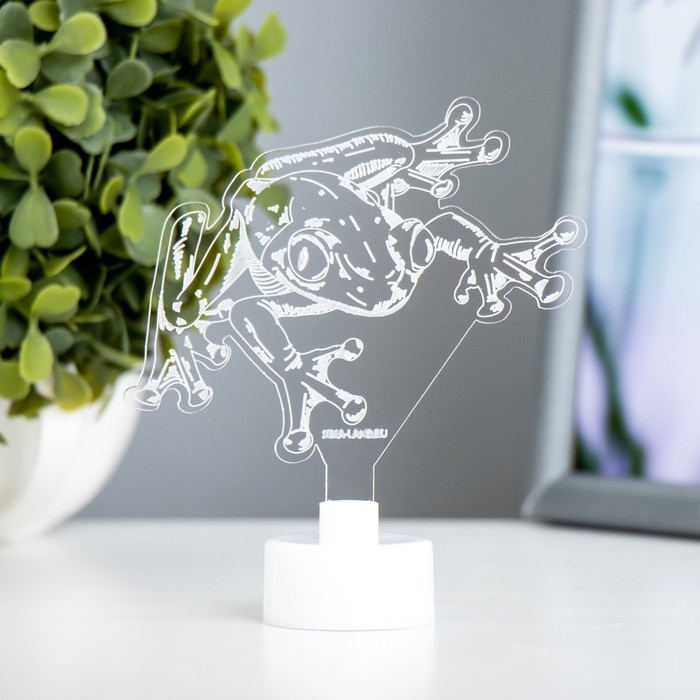 Светильник Светильник "Лягушка" LED RGB 6 цветов от батареек LR1130, 3шт 10х9,5 см RISALUX