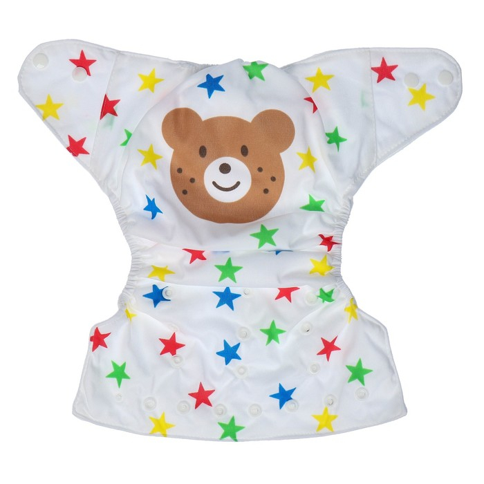 Многоразовый подгузник «Звезды. Мишка», Крошка Я Многоразовый подгузник «Звезды. Мишка», Крошка Я