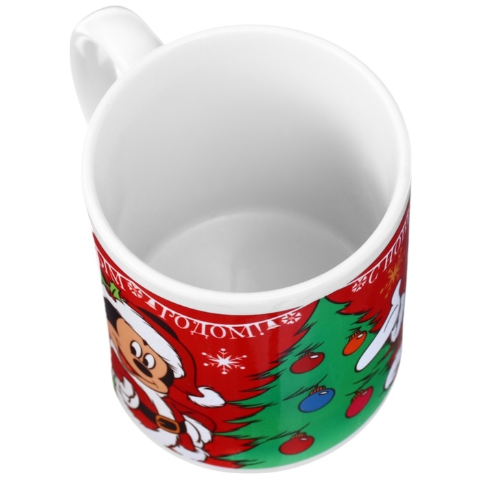 Новый год. Кружка керамическая  Новый год. Кружка керамическая "С Новым годом!" 320 мл, Микки Маус