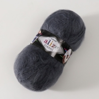 Пряжа "Mohair classic" 25% мохер, 24% шерсть, 51% акрил 200м/100гр (87 угольно-серый)