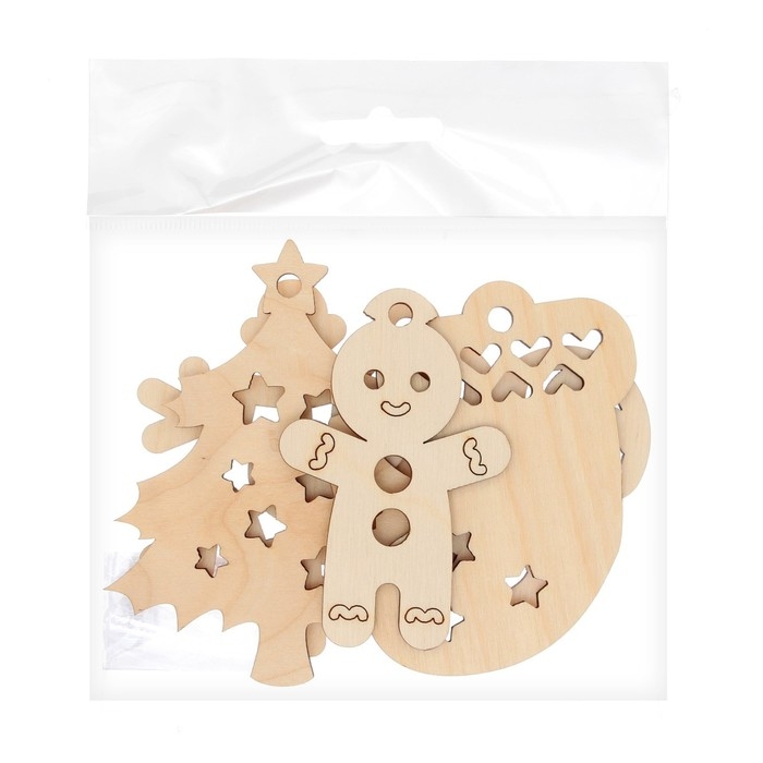 Набор для творчества «Роспись по дереву» 5 шт., с ленточкой Набор для творчества «Роспись по дереву» 5 шт., с ленточкой