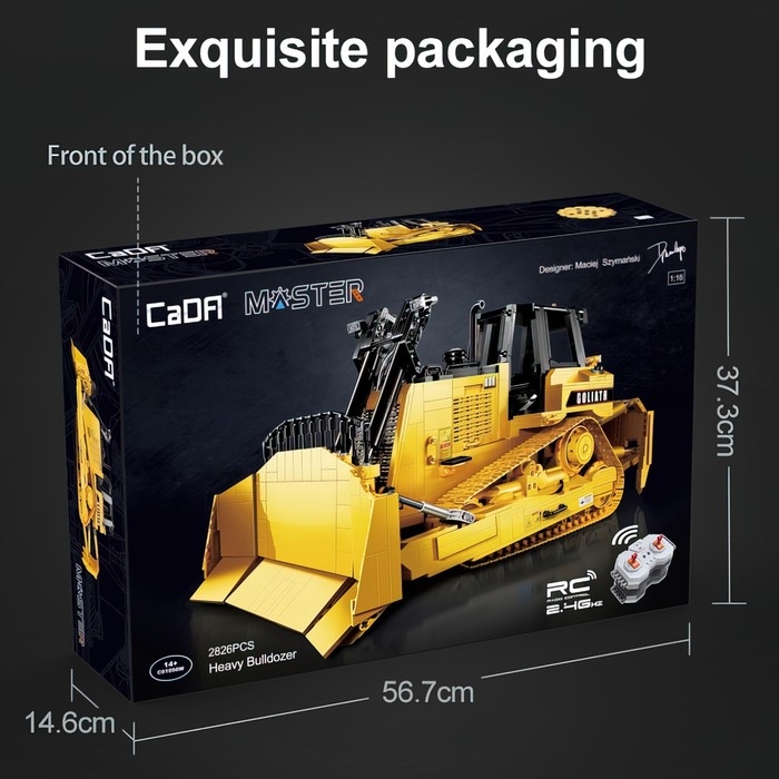 Конструктор радиоуправляемый «Строительный бульдозер», 2826 деталей, масштаб 1:17 Конструктор радиоуправляемый «Строительный бульдозер», 2826 деталей, масштаб 1:17