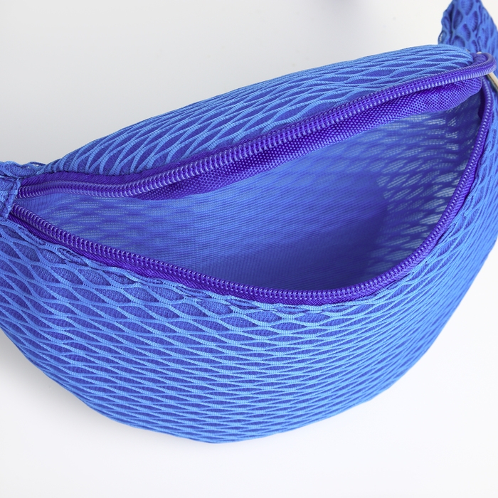 Поясная сумка на молнии, цвет синий Поясная сумка на молнии, цвет синий