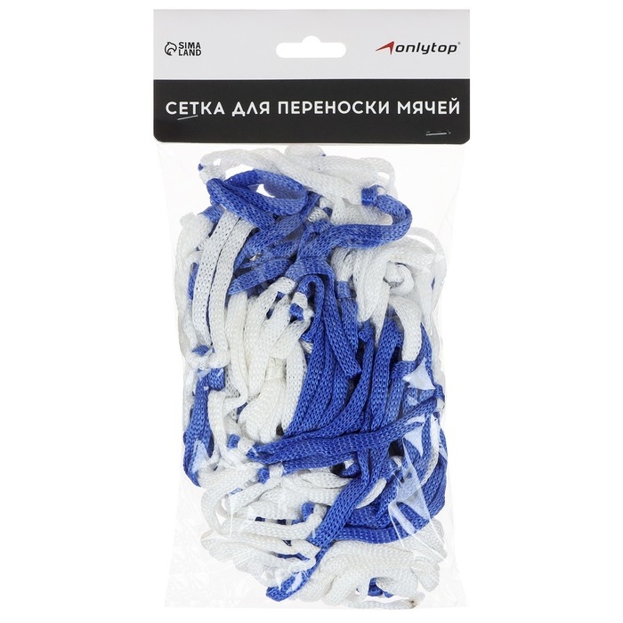 Сетка для переноски мячей ONLYTOP, на 6 мячей, нить 6 мм, цвета МИКС Сетка для переноски мячей ONLYTOP, на 6 мячей, нить 6 мм, цвета МИКС