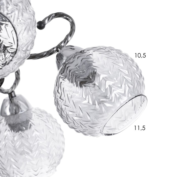 Люстра Люстра "Тереза" 5х40Вт Е27 Хром, черный хром 55х55х21см