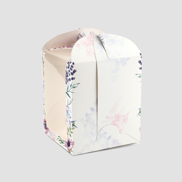 Коробка под маленький торт, кондитерская упаковка, «Венок», 15 х 15 х 18 см Коробка под маленький торт, кондитерская упаковка, «Венок», 15 х 15 х 18 см
