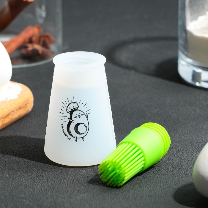 Кисть для масла «Авокадо», 11.8х5.2 см, силикон, цвет зеленый Кисть для масла «Авокадо», 11.8х5.2 см, силикон, цвет зеленый