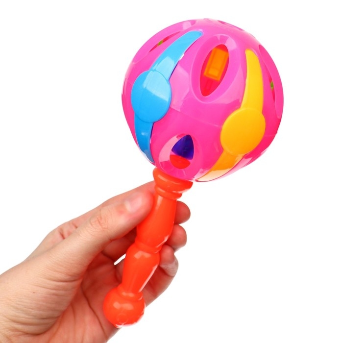 Погремушка «Яркий маракас», 17 см, цвет МИКС, Крошка Я Погремушка «Яркий маракас», 17 см, цвет МИКС, Крошка Я