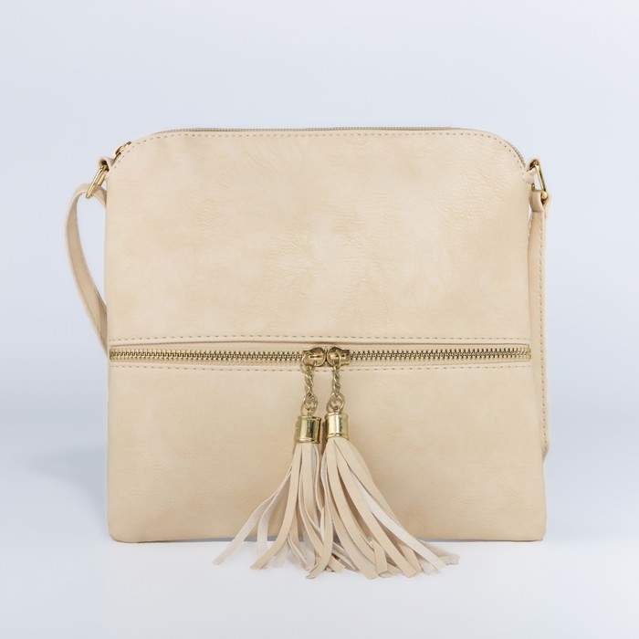 Сумка кросс-боди на молнии, цвет бежевый Сумка кросс-боди на молнии, цвет бежевый