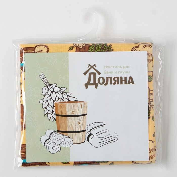 Полотенце для бани  Полотенце для бани "С легким паром" муж. килт, 75х150 см, хлопок, вафельное полотно