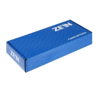 Cмеситель для кухни ZEIN Z2104, двухвентильный, силиконовый излив, черный/хром