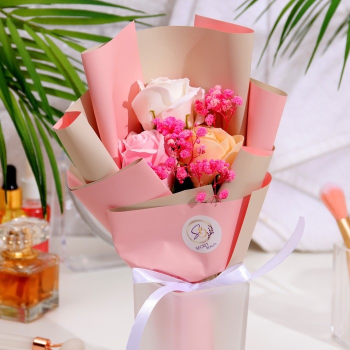 Премиальный букет из мыльных роз, 3 шт Премиальный букет из мыльных роз, 3 шт