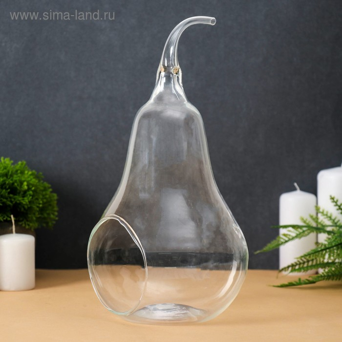 Ваза-сувенир Ваза-сувенир "Груша" h=27х14 см, d=9.5х8,5см прозрачная