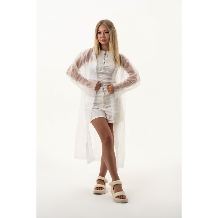 Дождевик взрослый плащ «Я бы вышла из зоны комфорта, но мне не в чем», размер 42-48, 60 х 110 см, цвет белый Дождевик взрослый плащ «Я бы вышла из зоны комфорта, но мне не в чем», размер 42-48, 60 х 110 см, цвет белый