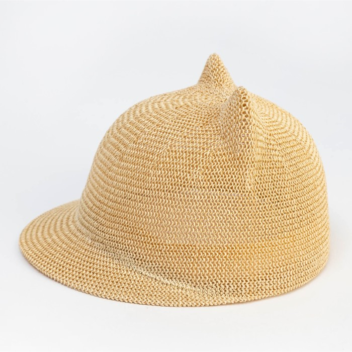 Кепка плетёная для девочки MINAKU цвет бежевый, р-р 50-52 Кепка плетёная для девочки MINAKU цвет бежевый, р-р 50-52