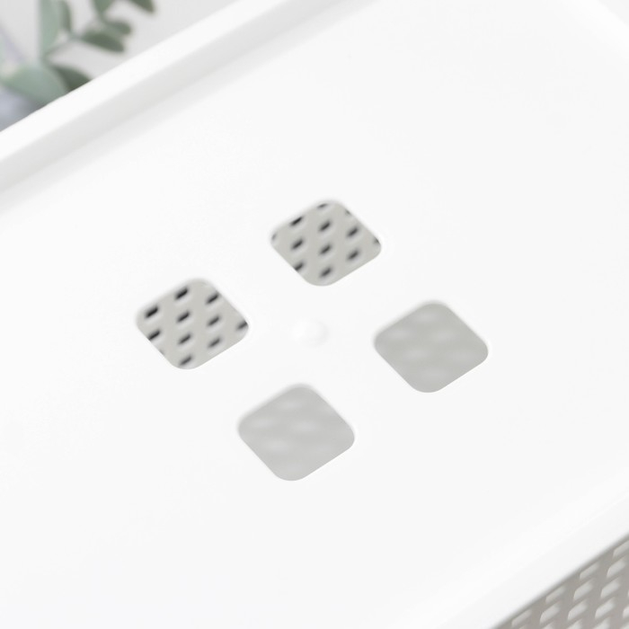 Корзина для хранения с крышкой «Лофт», 5,3 л, цвет белый Корзина для хранения с крышкой «Лофт», 5,3 л, цвет белый