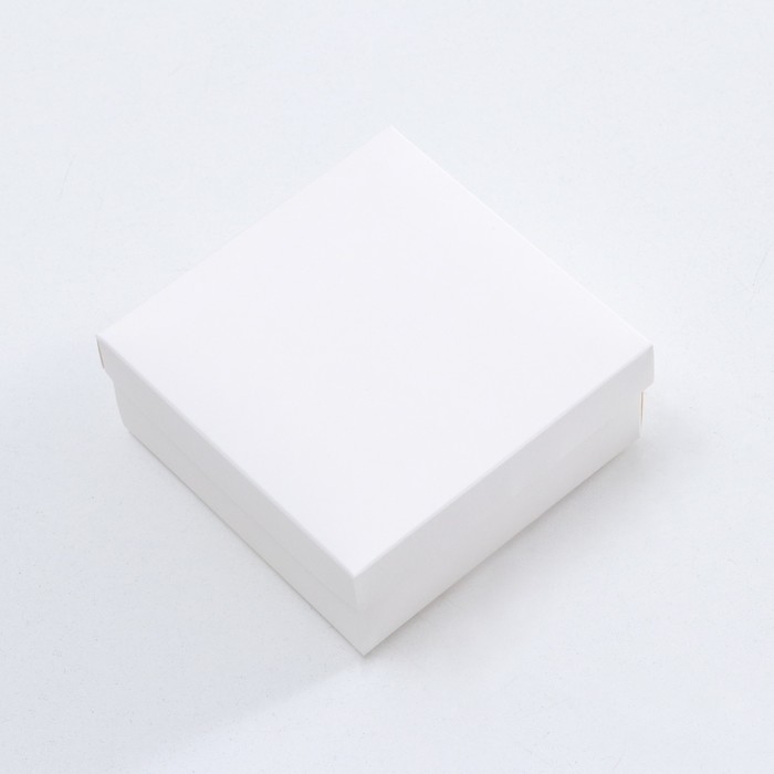 Коробка складная, крышка-дно, белая, 12 х 12 х 5 см Коробка складная, крышка-дно, белая, 12 х 12 х 5 см