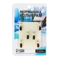 Мормышка Столбик чёрный, красное брюшко + шар белый 1.4 г