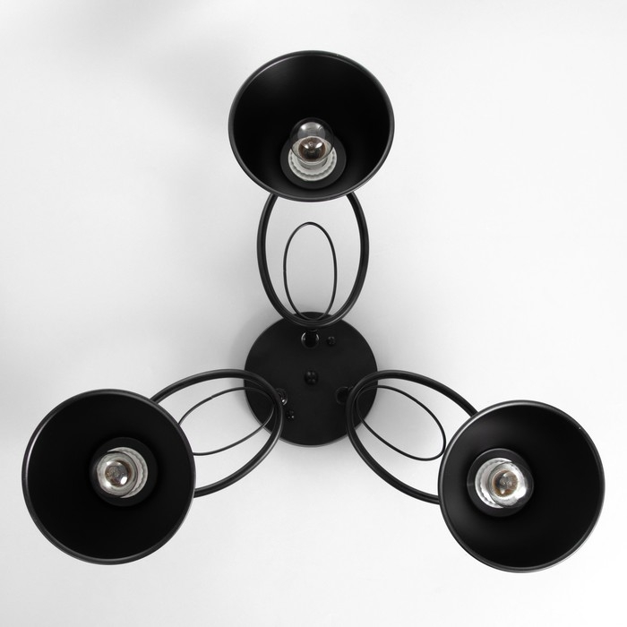 Люстра Люстра "Эдмас" 3хЕ27 40Вт черный 58х58х22 см BayerLux