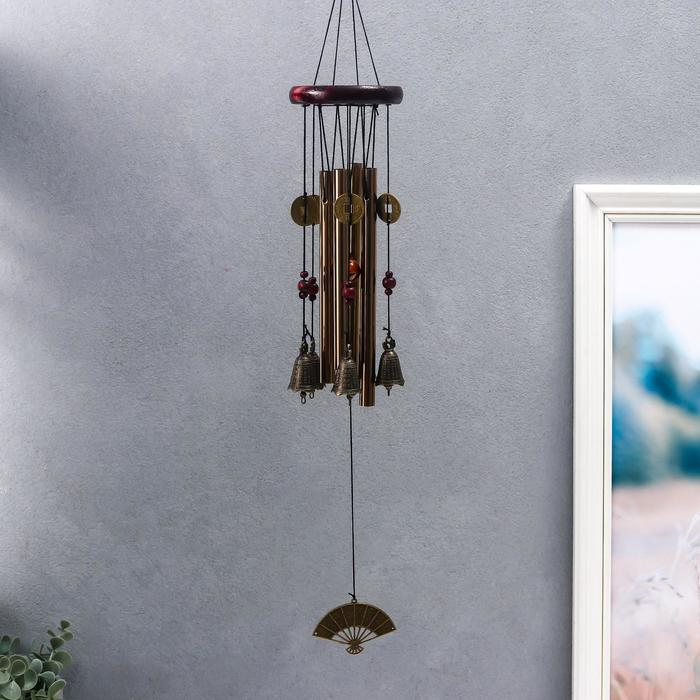 Музыка ветра металл Музыка ветра металл "Веер" 4 трубки 5 колокольчиков 60х8,3 см