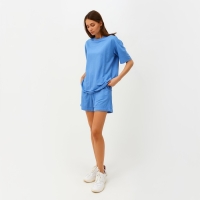 Костюм женский (футболка, шорты) MINAKU: Casual collection цвет голубой, размер 52