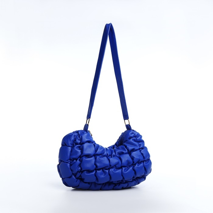 Сумка-багет на молнии, цвет синий Сумка-багет на молнии, цвет синий