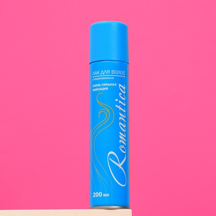 Лак для волос  Лак для волос "Романтика" очень сильная фиксация с провитамином В5, 200 мл
