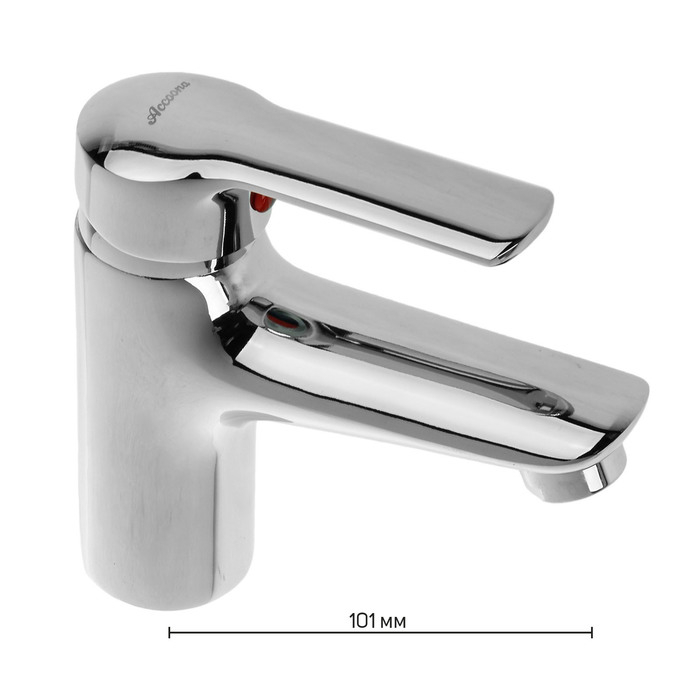 Cмеситель для раковины Accoona A9668, однорычажный, с гайкой, силумин, хром Cмеситель для раковины Accoona A9668, однорычажный, с гайкой, силумин, хром