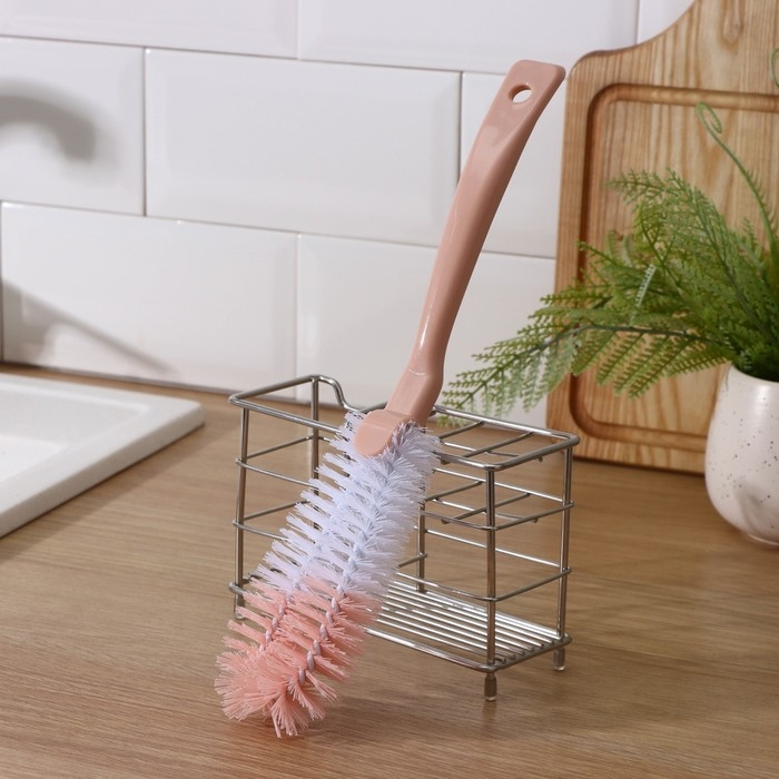 Ёршик для посуды двойной Доляна, 31×6 см, цвет МИКС Ёршик для посуды двойной Доляна, 31×6 см, цвет МИКС