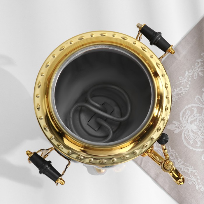 Набор «Хохлома», овал, 3 предмета, самовар 3 л, заварочный чайник 0,7 л, поднос Набор «Хохлома», овал, 3 предмета, самовар 3 л, заварочный чайник 0,7 л, поднос