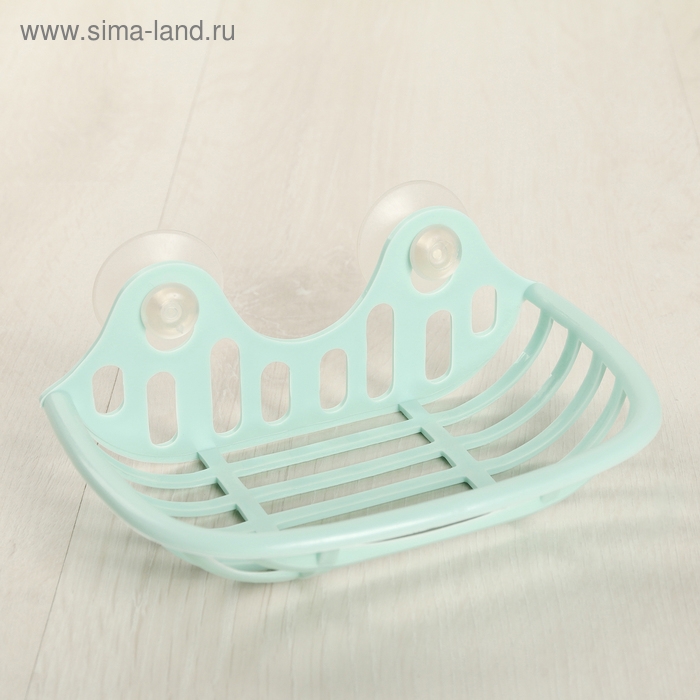 Мыльница на присосках, 16×10×6 см, цвет МИКС Мыльница на присосках, 16×10×6 см, цвет МИКС