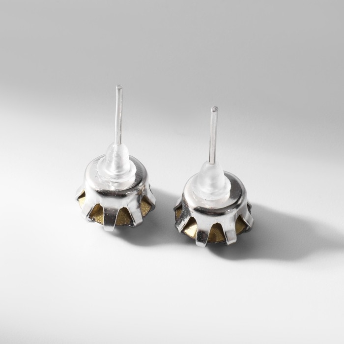 Пусеты в коробке 36 пар «Искры», 4, 5, 6, 8 мм, цветные в серебре