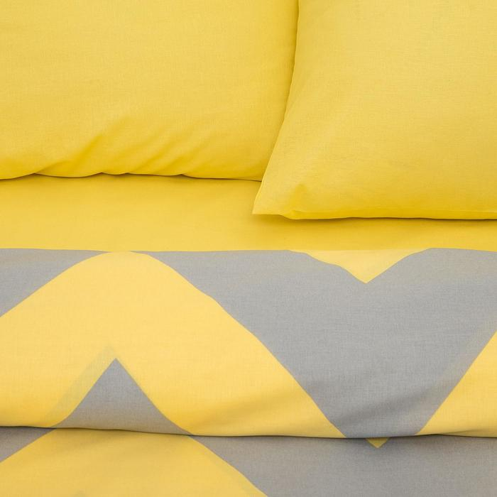 Постельное бельё Этель 2 сп «Жёлтый Шеврон» 175х215, 200х220, 70х70-2 шт Постельное бельё Этель 2 сп «Жёлтый Шеврон» 175х215, 200х220, 70х70-2 шт