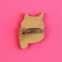 Значок деревянный «Кот в очках», серия мемы , 2,4 х 3,2 см