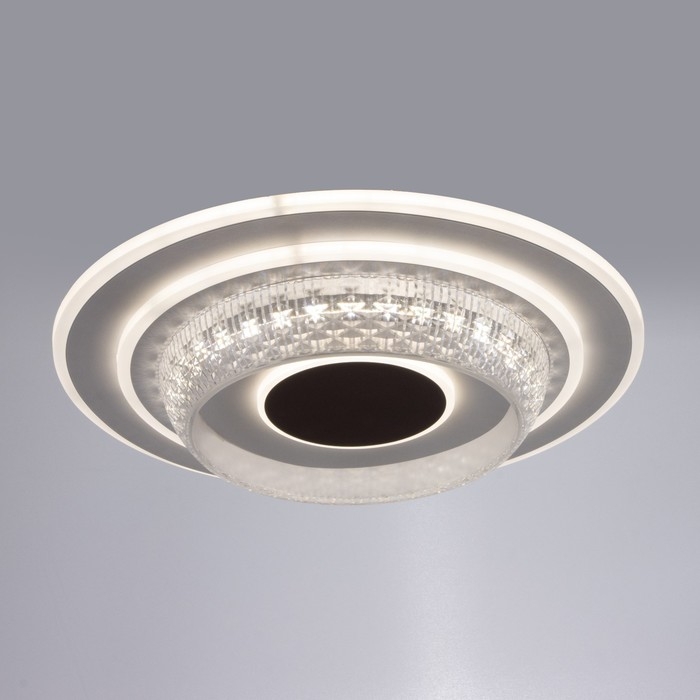 Люстра с ПДУ 1990/1 LED 130Вт 3000-6000К диммер белый 50х50х8 см BayerLux