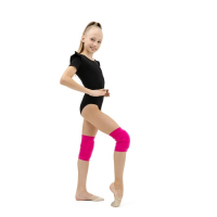 Наколенники для гимнастики и танцев Grace Dance, с уплотнителем, р. XXS, 3-5 лет, цвет фуксия