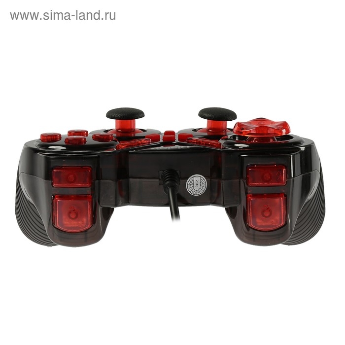 Геймпад Dialog Action GP-A13, проводной, вибрация, для PC, PS2/3, USB, черно-красный