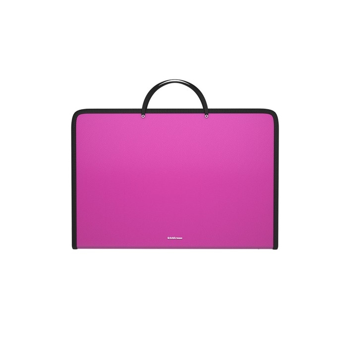 Папка с ручками А4, 327 х 228 х 30 мм, Erich Krause Папка с ручками А4, 327 х 228 х 30 мм, Erich Krause "Diagonal Vivid", 500 мкм, молния вокруг, микс