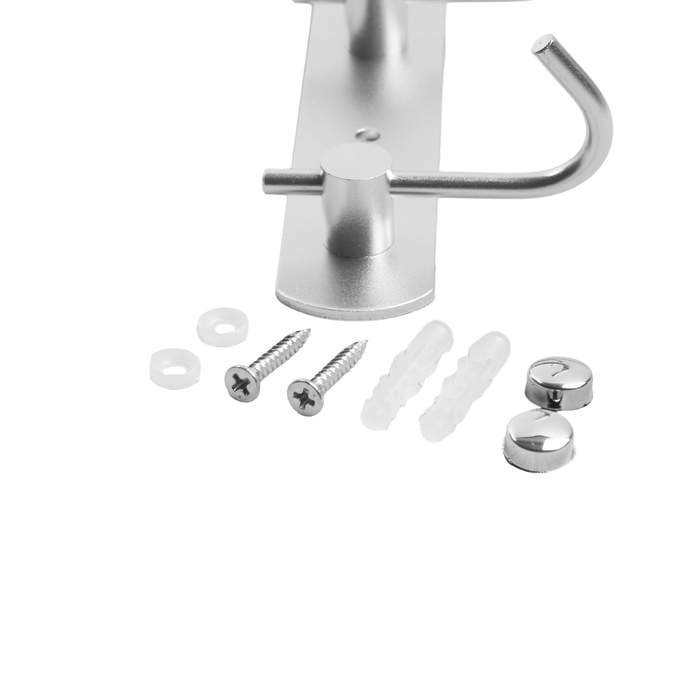 Вешалка CAPPIO CVF001, металлическая, четырехрожковая, цвет матовый хром Вешалка CAPPIO CVF001, металлическая, четырехрожковая, цвет матовый хром