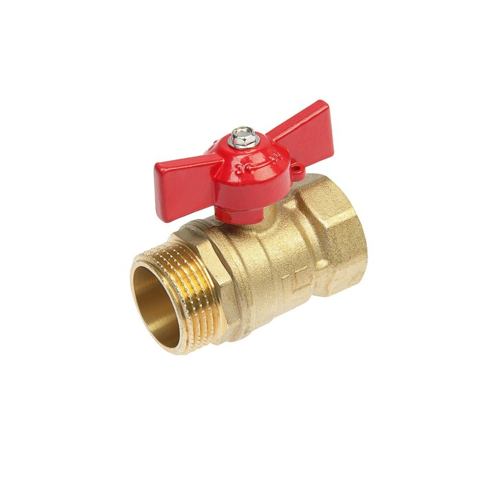 Кран шаровой ZEIN, внутренняя/наружная резьба 1 Кран шаровой ZEIN, внутренняя/наружная резьба 1", бабочка