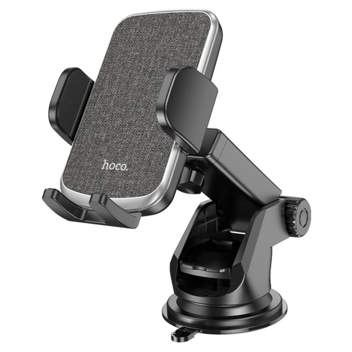 Автомобильный держатель Hoco CA95, для 4.5-6,7 дюймов, зажим 55-95 мм, присоска, чёрный