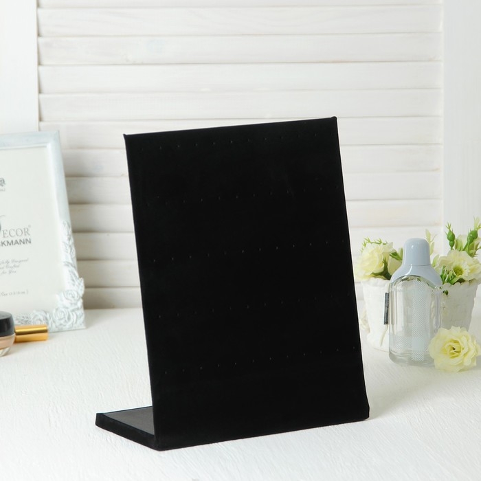 Подставка под серьги 5 рядов, цвет чёрный, 30 пар 20×10×24 см Подставка под серьги 5 рядов, цвет чёрный, 30 пар 20×10×24 см