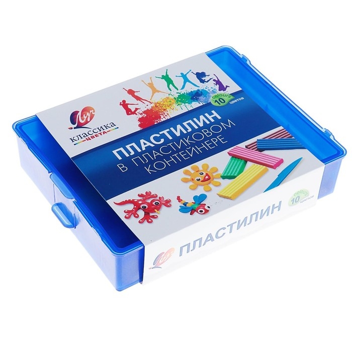Пластилин 10 цветов 200 г Пластилин 10 цветов 200 г "Классика"