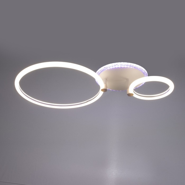 Люстра с ПДУ 1914/2 LED 68Вт диммер белый 45х40х12 см BayerLux