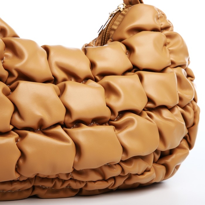 Сумка-багет на молнии, цвет бежевый Сумка-багет на молнии, цвет бежевый