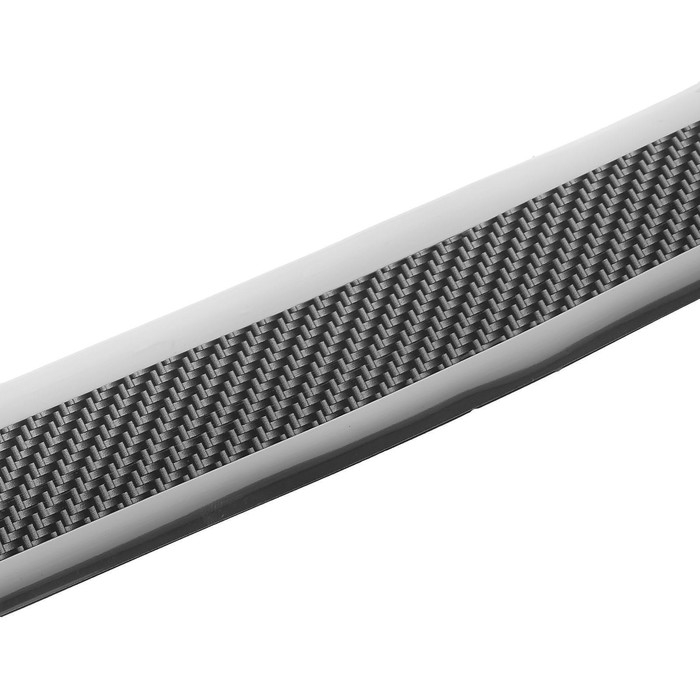 Защитная накладка на порог авто, под карбон с хром полосой, самоклеящаяся, 5×250 см Защитная накладка на порог авто, под карбон с хром полосой, самоклеящаяся, 5×250 см