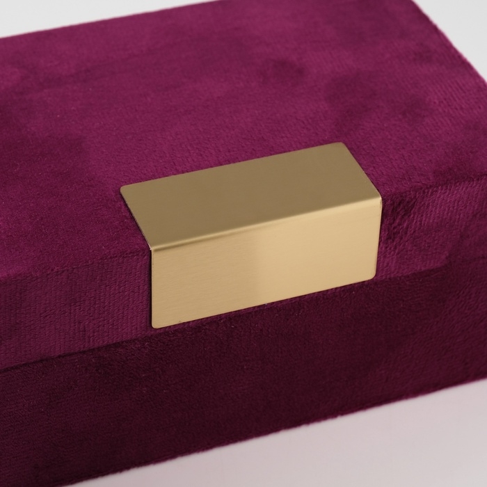 Шкатулка текстиль Шкатулка текстиль "Блок" фиолетовая 12,2х18х8,2 см